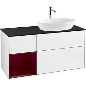 Villeroy & Boch Tvättställsskåp Finion med 3 Lådor Hylla och Bänkskiva för Ocentrerat från Artis Collaro G802HBGF