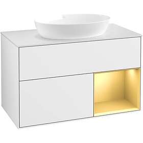 Villeroy & Boch Tvättställsskåp Finion med 2 Lådor Hylla och Bänkskiva för Fristående från Artis Collaro FA21HFGF