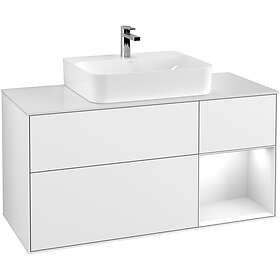 Villeroy & Boch Tvättställsskåp Finion med 3 Lådor Hylla och Bänkskiva för Centrerat F171GFGF