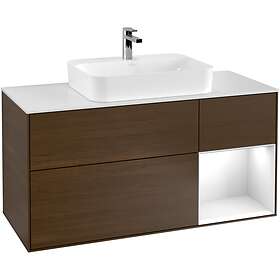 Villeroy & Boch Tvättställsskåp Finion med 3 Lådor Hylla och Bänkskiva för Ytmonterat G421GFGN