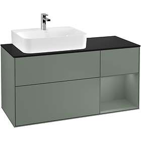 Villeroy & Boch Tvättställsskåp Finion med 3 Lådor Hylla och Bänkskiva för Ocentrerat F152GMGM