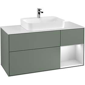 Villeroy & Boch Tvättställsskåp Finion med 3 Lådor Hylla och Bänkskiva för Ytmonterat F421MTGM
