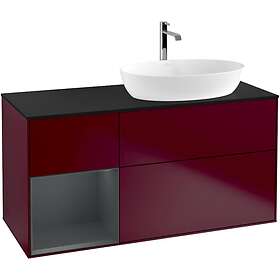 Villeroy & Boch Tvättställsskåp Finion med 3 Lådor Hylla och Bänkskiva för Ocentrerat från Artis Collaro G802HGHB