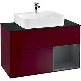 Villeroy & Boch Tvättställsskåp Finion med 2 Lådor Hylla och Bänkskiva för Centrerat F122HGHB
