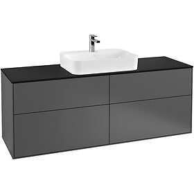 Villeroy & Boch Tvättställsskåp Finion med 4 Lådor och Bänkskiva för Ytmonterat G44200GK