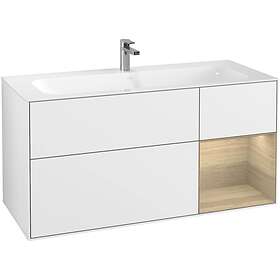 Villeroy & Boch Tvättställsskåp Finion med 3 Lådor och Hylla för Inbyggt F070PCGF