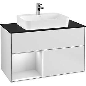 Villeroy & Boch Tvättställsskåp Finion med 2 Lådor Hylla och Bänkskiva för Ytmonterat G362MTMT