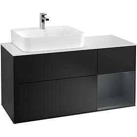 Villeroy & Boch Tvättställsskåp Finion med 3 Lådor Hylla och Bänkskiva för Ocentrerat G151HGPD