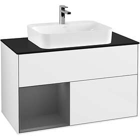 Villeroy & Boch Tvättställsskåp Finion med 2 Lådor Hylla och Bänkskiva för Ytmonterat F362GKGF