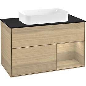 Villeroy & Boch Tvättställsskåp Finion med 2 Lådor Hylla och Bänkskiva för Fristående F252PCPC