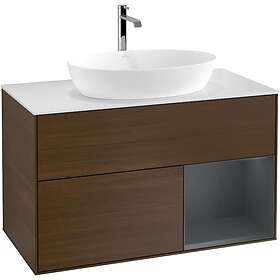 Villeroy & Boch Tvättställsskåp Finion med 2 Lådor Hylla och Bänkskiva för Fristående från Artis Collaro G781HGGN