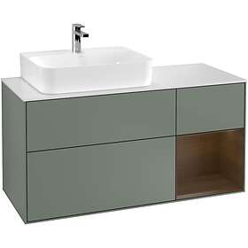 Villeroy & Boch Tvättställsskåp Finion med 3 Lådor Hylla och Bänkskiva för Ocentrerat F151GNGM