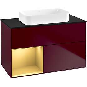 Villeroy & Boch Tvättställsskåp Finion med 2 Lådor Hylla och Bänkskiva för Fristående G652HFHB