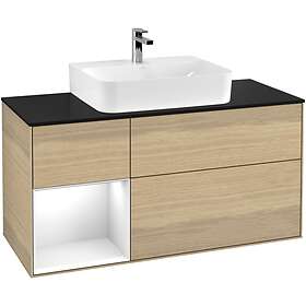 Villeroy & Boch Tvättställsskåp Finion med 3 Lådor Hylla och Bänkskiva för Centrerat G162GFPC