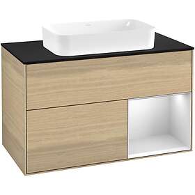 Villeroy & Boch Tvättställsskåp Finion med 2 Lådor Hylla och Bänkskiva för Fristående F662MTPC