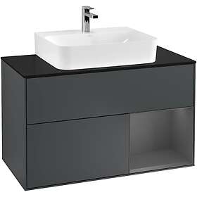 Villeroy & Boch Tvättställsskåp Finion med 2 Lådor Hylla och Bänkskiva för Centrerat F122GKHG