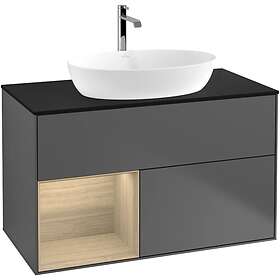 Villeroy & Boch Tvättställsskåp Finion med 2 Lådor Hylla och Bänkskiva för Fristående från Artis Collaro G772PCGK