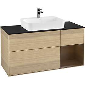 Villeroy & Boch Tvättställsskåp Finion med 3 Lådor Hylla och Bänkskiva för Ytmonterat G422GNPC