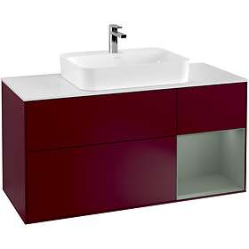 Villeroy & Boch Tvättställsskåp Finion med 3 Lådor Hylla och Bänkskiva för Ytmonterat G421GMHB
