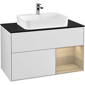 Villeroy & Boch Tvättställsskåp Finion med 2 Lådor Hylla och Bänkskiva för Ytmonterat G372PCMT