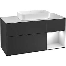 Villeroy & Boch Tvättställsskåp Finion med 3 Lådor Hylla och Bänkskiva för Fristående G291GFGK