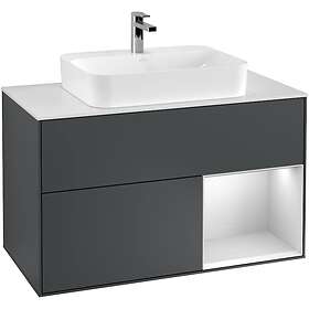 Villeroy & Boch Tvättställsskåp Finion med 2 Lådor Hylla och Bänkskiva för Ytmonterat G371MTHG