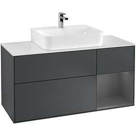 Villeroy & Boch Tvättställsskåp Finion med 3 Lådor Hylla och Bänkskiva för Centrerat G171GKHG