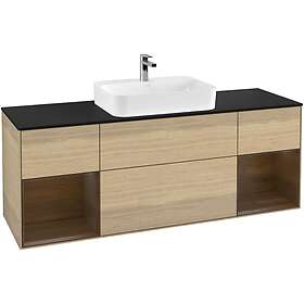 Villeroy & Boch Tvättställsskåp Finion med Två Hyllor och Bänkskiva för Ytmonterat G452GNPC