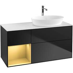 Villeroy & Boch Tvättställsskåp Finion med 3 Lådor Hylla och Bänkskiva för Ocentrerat från Artis Collaro GA41HFPD