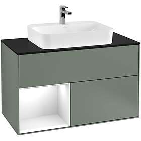 Villeroy & Boch Tvättställsskåp Finion med 2 Lådor Hylla och Bänkskiva för Ytmonterat F362GFGM