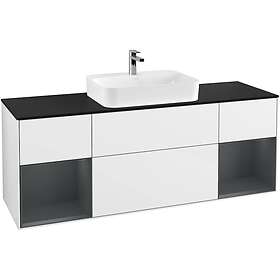 Villeroy & Boch Tvättställsskåp Finion med Två Hyllor och Bänkskiva för Ytmonterat G452HGGF