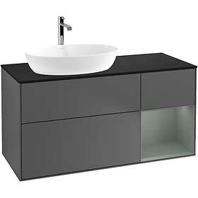 Villeroy & Boch Tvättställsskåp Finion med 3 Lådor Hylla och Bänkskiva för Ocentrerat från Artis Collaro G812GMGK