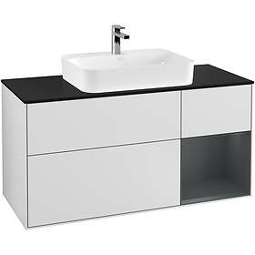 Villeroy & Boch Tvättställsskåp Finion med 3 Lådor Hylla och Bänkskiva för Ytmonterat F422HGMT