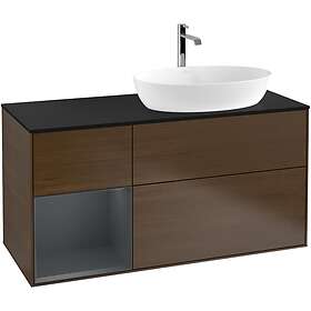 Villeroy & Boch Tvättställsskåp Finion med 3 Lådor Hylla och Bänkskiva för Ocentrerat från Artis Collaro G802HGGN