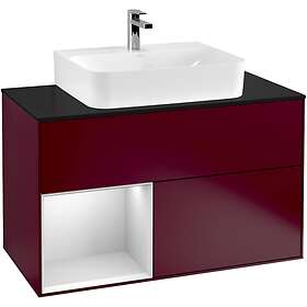 Villeroy & Boch Tvättställsskåp Finion med 2 Lådor Hylla och Bänkskiva för Centrerat F112MTHB