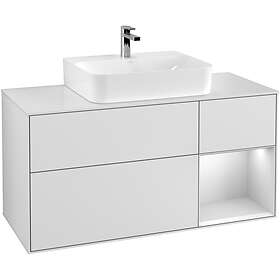 Villeroy & Boch Tvättställsskåp Finion med 3 Lådor Hylla och Bänkskiva för Centrerat G171MTMT