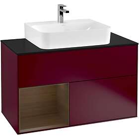 Villeroy & Boch Tvättställsskåp Finion med 2 Lådor Hylla och Bänkskiva för Centrerat G112GNHB