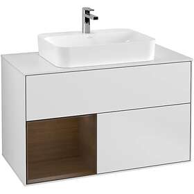 Villeroy & Boch Tvättställsskåp Finion med 2 Lådor Hylla och Bänkskiva för Ytmonterat F361GNMT