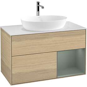 Villeroy & Boch Tvättställsskåp Finion med 2 Lådor Hylla och Bänkskiva för Fristående från Artis Collaro GA21GMPC