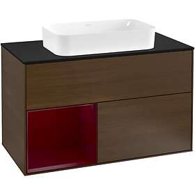 Villeroy & Boch Tvättställsskåp Finion med 2 Lådor Hylla och Bänkskiva för Fristående F242HBGN