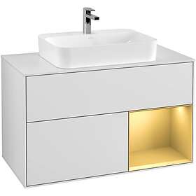 Villeroy & Boch Tvättställsskåp Finion med 2 Lådor Hylla och Bänkskiva för Ytmonterat G371HFMT