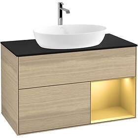 Villeroy & Boch Tvättställsskåp Finion med 2 Lådor Hylla och Bänkskiva för Fristående från Artis Collaro G782HFPC