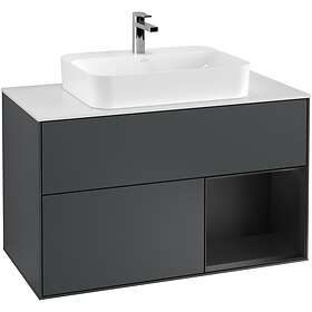 Villeroy & Boch Tvättställsskåp Finion med 2 Lådor Hylla och Bänkskiva för Ytmonterat G371PDHG