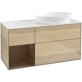 Villeroy & Boch Tvättställsskåp Finion med 3 Lådor Hylla och Bänkskiva för Ocentrerat från Artis Collaro FA41GNPC