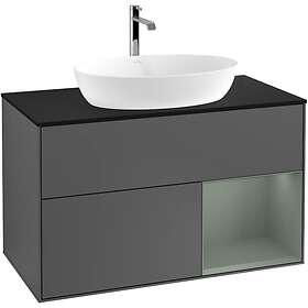 Villeroy & Boch Tvättställsskåp Finion med 2 Lådor Hylla och Bänkskiva för Fristående från Artis Collaro G782GMGK