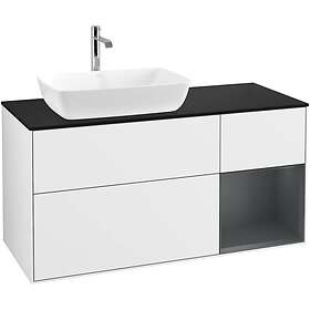 Villeroy & Boch Tvättställsskåp Finion med 3 Lådor Hylla och Bänkskiva för Ocentrerat från Artis Collaro F812HGGF