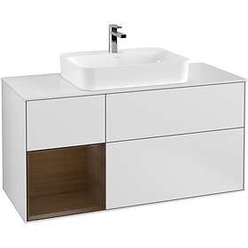 Villeroy & Boch Tvättställsskåp Finion med 3 Lådor Hylla och Bänkskiva för Ytmonterat G411GNMT