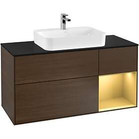 Villeroy & Boch Tvättställsskåp Finion med 3 Lådor Hylla och Bänkskiva för Ytmonterat F422HFGN