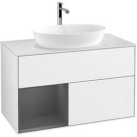 Villeroy & Boch Tvättställsskåp Finion med 2 Lådor Hylla och Bänkskiva för Fristående från Artis Collaro GA11GKGF