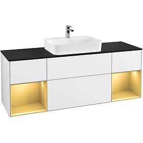 Villeroy & Boch Tvättställsskåp Finion med Två Hyllor och Bänkskiva för Ytmonterat G452HFGF